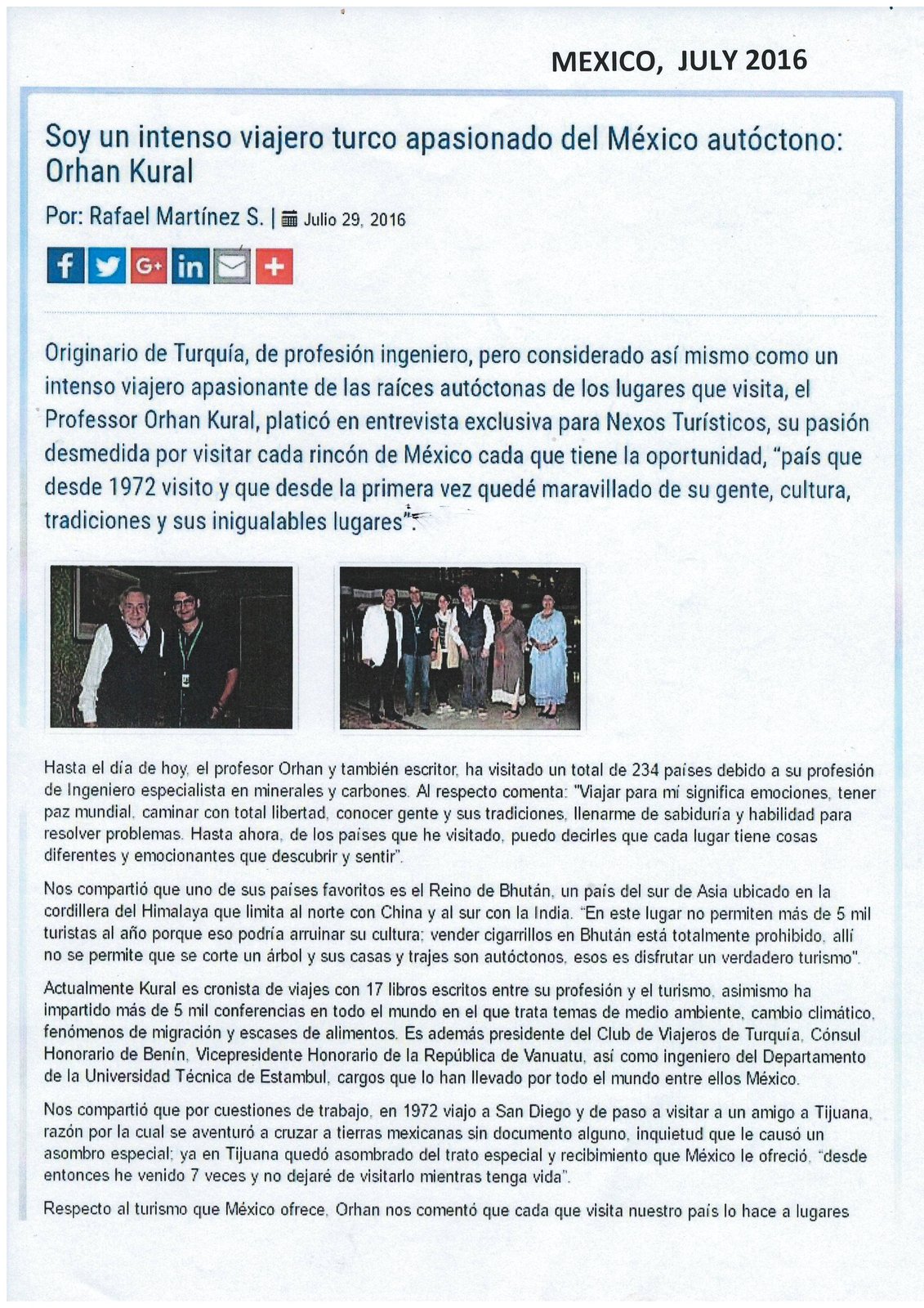 Orhan Kural Foreign Press Clipping #43