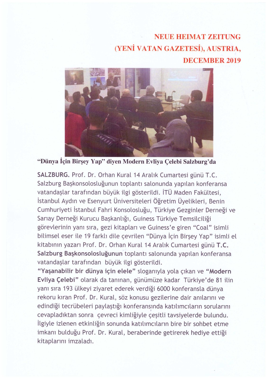 Orhan Kural Foreign Press Clipping #9