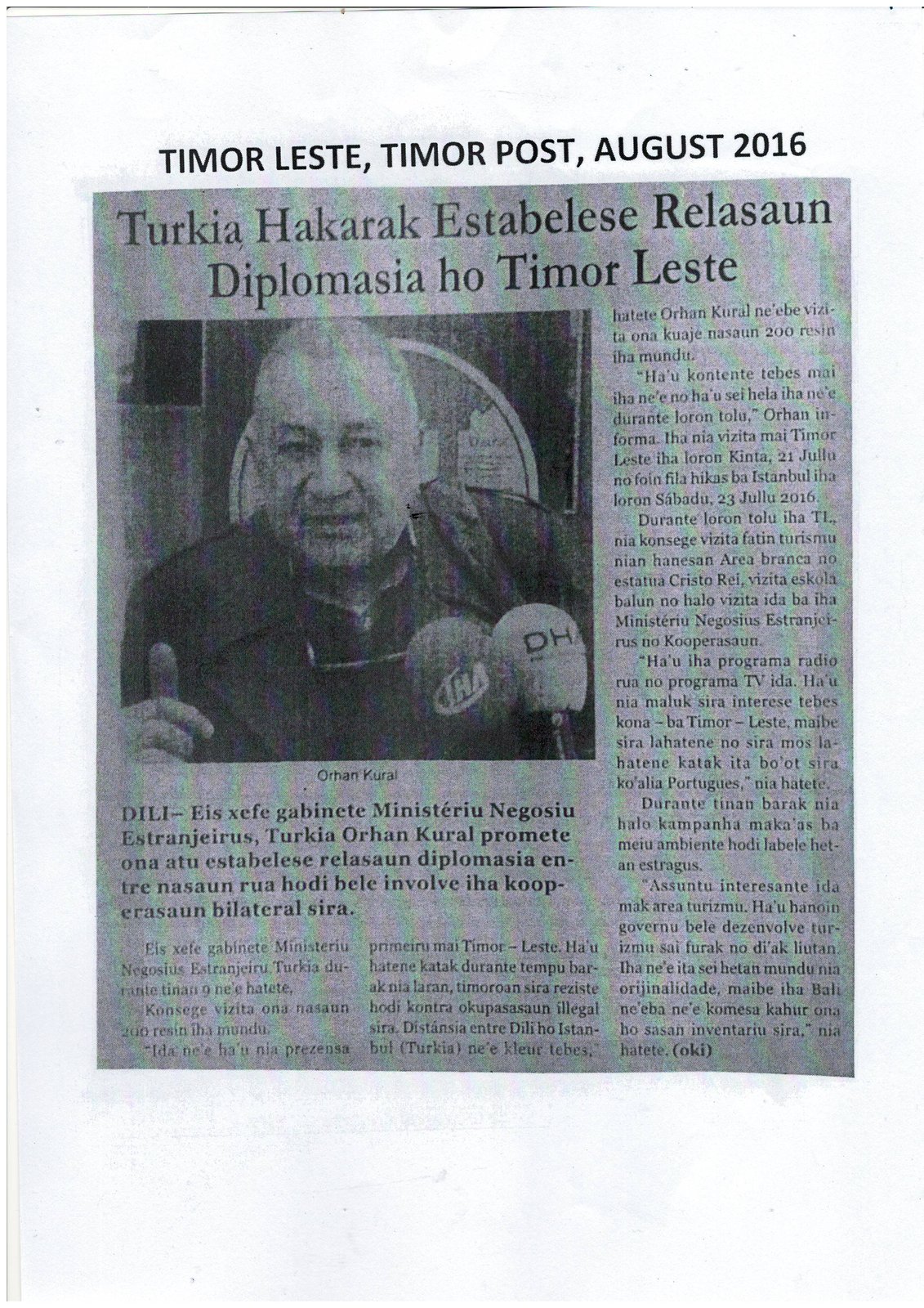 Orhan Kural Foreign Press Clipping #46